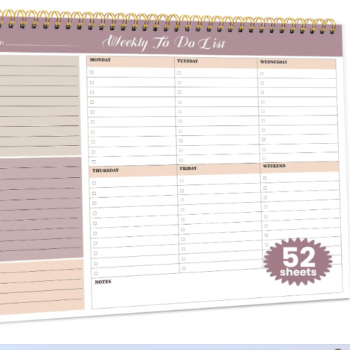 This Undated Weekly Planner Notepad Helps You Organize Tasks Priorities With 52